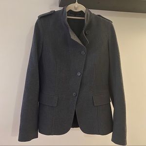 THEORY | Gray Wool Asymmetrical Jacket Size 8